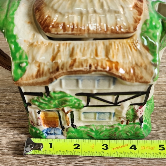 VINTAGE Cottage House Shaped Teapot and Lid Made In Japan - Picture 7 of 9